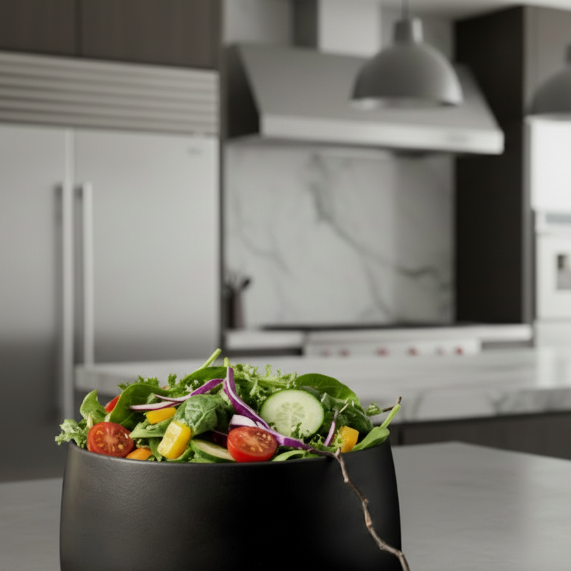 Stoneware Serving Bowl Black
