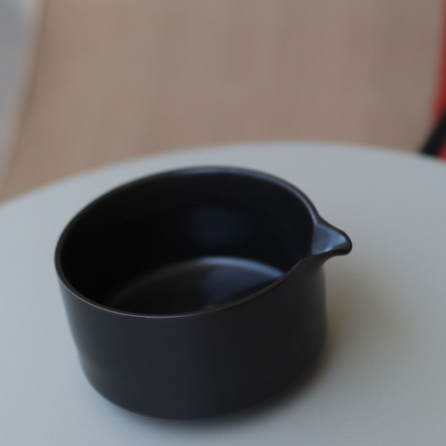 Matcha bowl and metal spoon