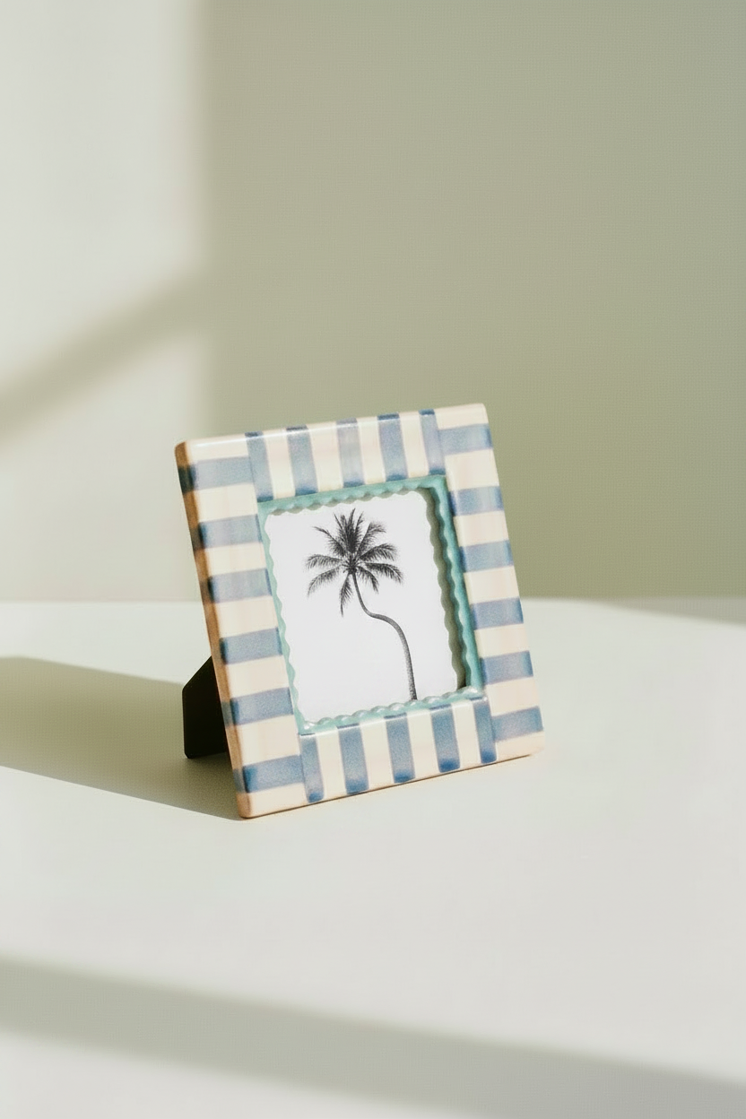 Hand-Painted Ceramic Photo Frame