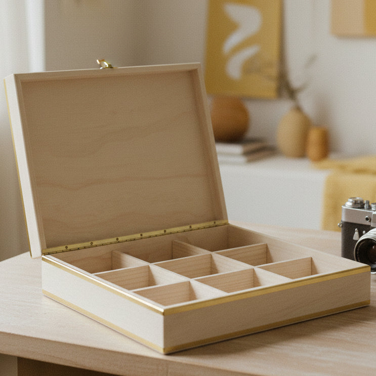 Tea Box Big - Light green (12 in x 12 in x 3 in)