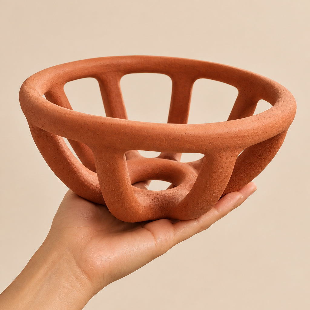 Prong Fruit Bowl, Terracotta | Small