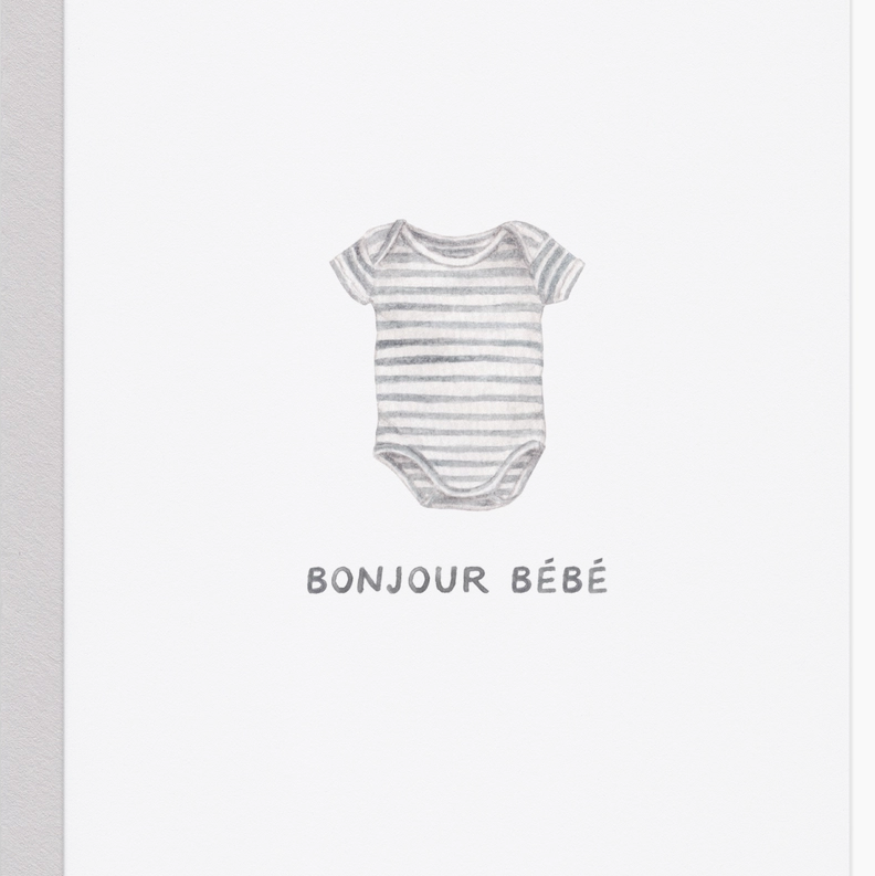 Bonjour Bébé New Baby Card