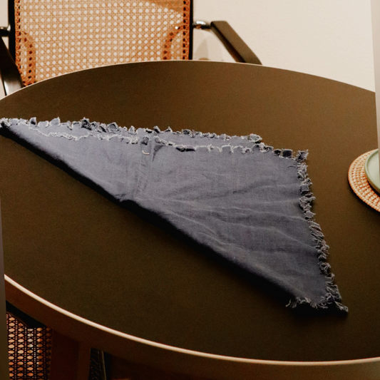 Cotton Napkin with Trim Edge Blue