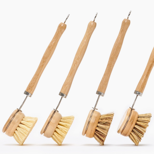 Long Handle Wood & Metal Dish Brush