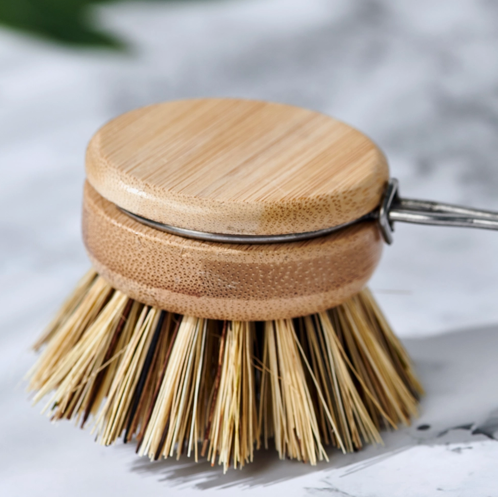 Long Handle Wood & Metal Dish Brush