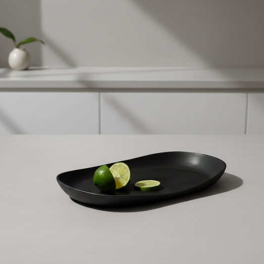 Stoneware Serving Platters Black