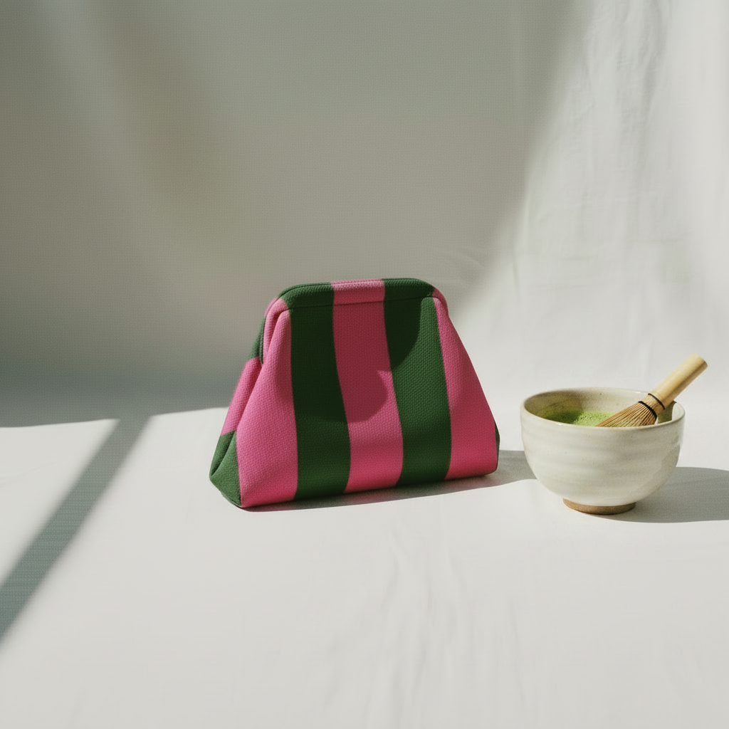 Clutch Bag - Green Pink
