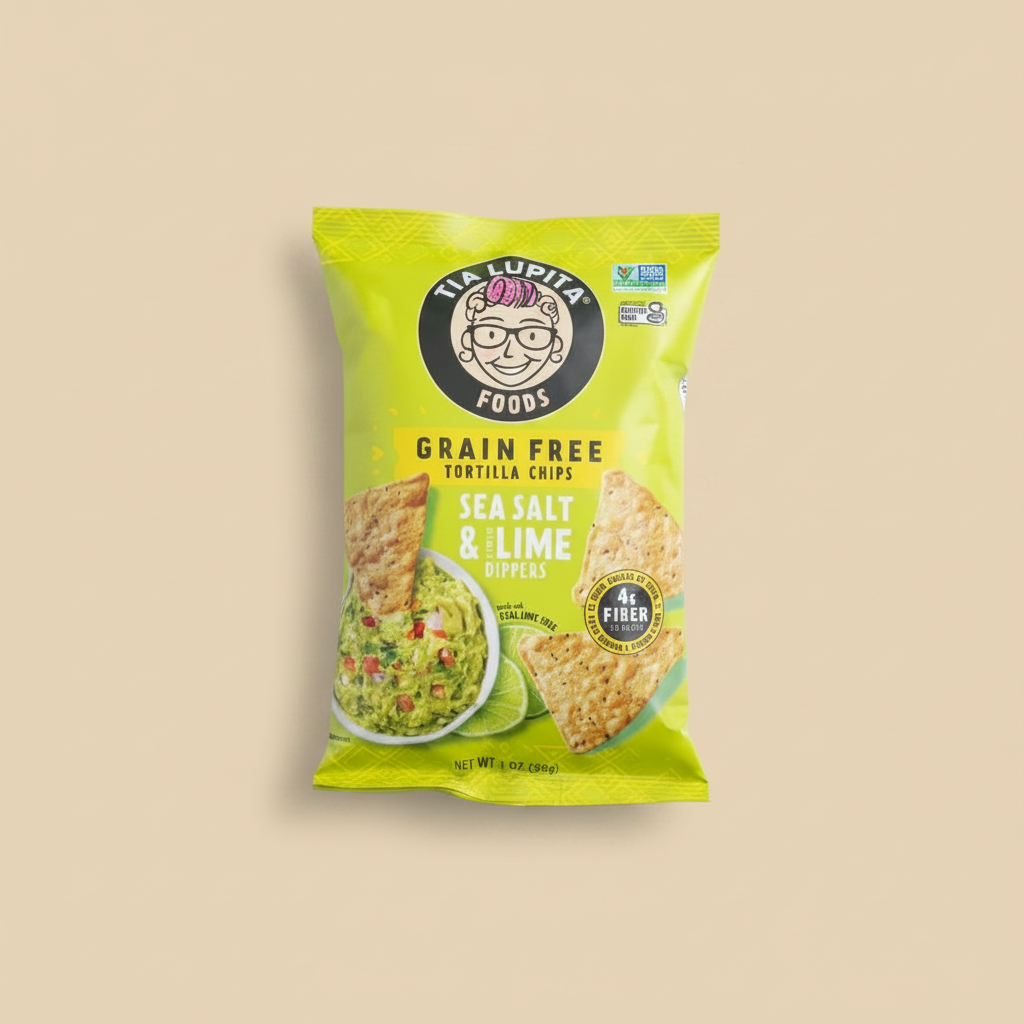 Tia Lupita Sea Salt & Lime Cactus Chips - small bag