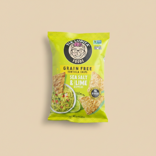 Tia Lupita Sea Salt & Lime Cactus Chips - small bag