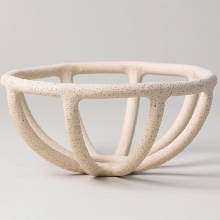 Prong Fruit Bowl, Sand - Medium