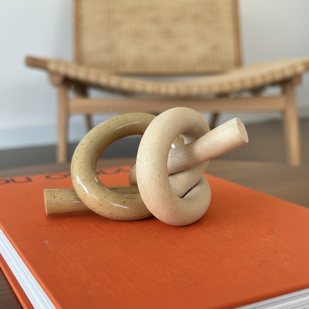 Ceramic Knot zoomed-in lifestyle photo