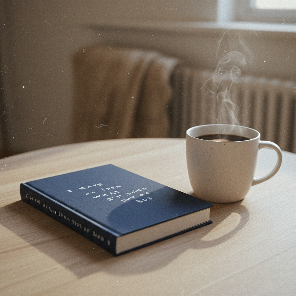 I have no idea what I'm doing out of bed book with coffee close-up